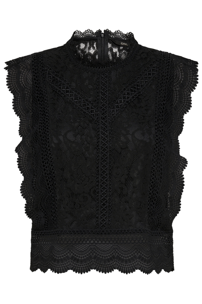 ONLKARO S/L LACE TOP WVN 15204604 BLACK